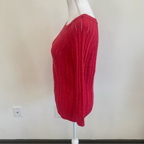 American Eagle Outfitters Pink Cable Knit Sweater Size XS New With Tags - Picture 4 of 8